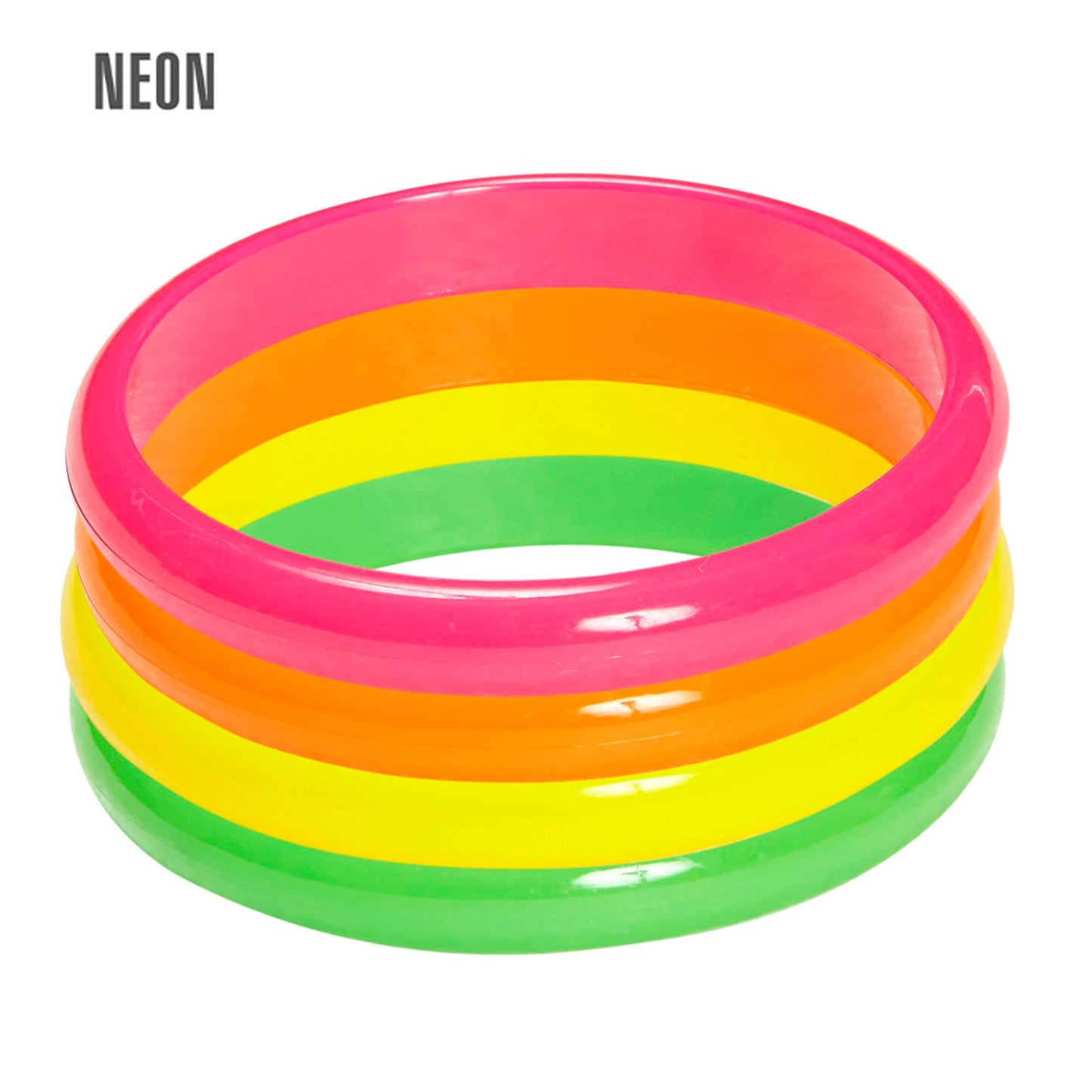 "Set von 4 NEON ARMBÄNDERN" – Vorderansicht