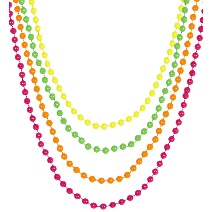"Set von 4 NEONFARBENEN PERLENKETTEN" – Vorderansicht