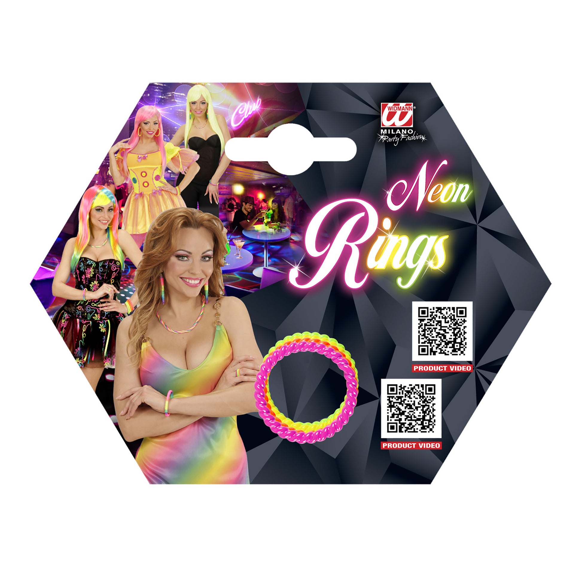 "Set von 4 RINGEN IN NEONFARBEN" – Ansicht 3