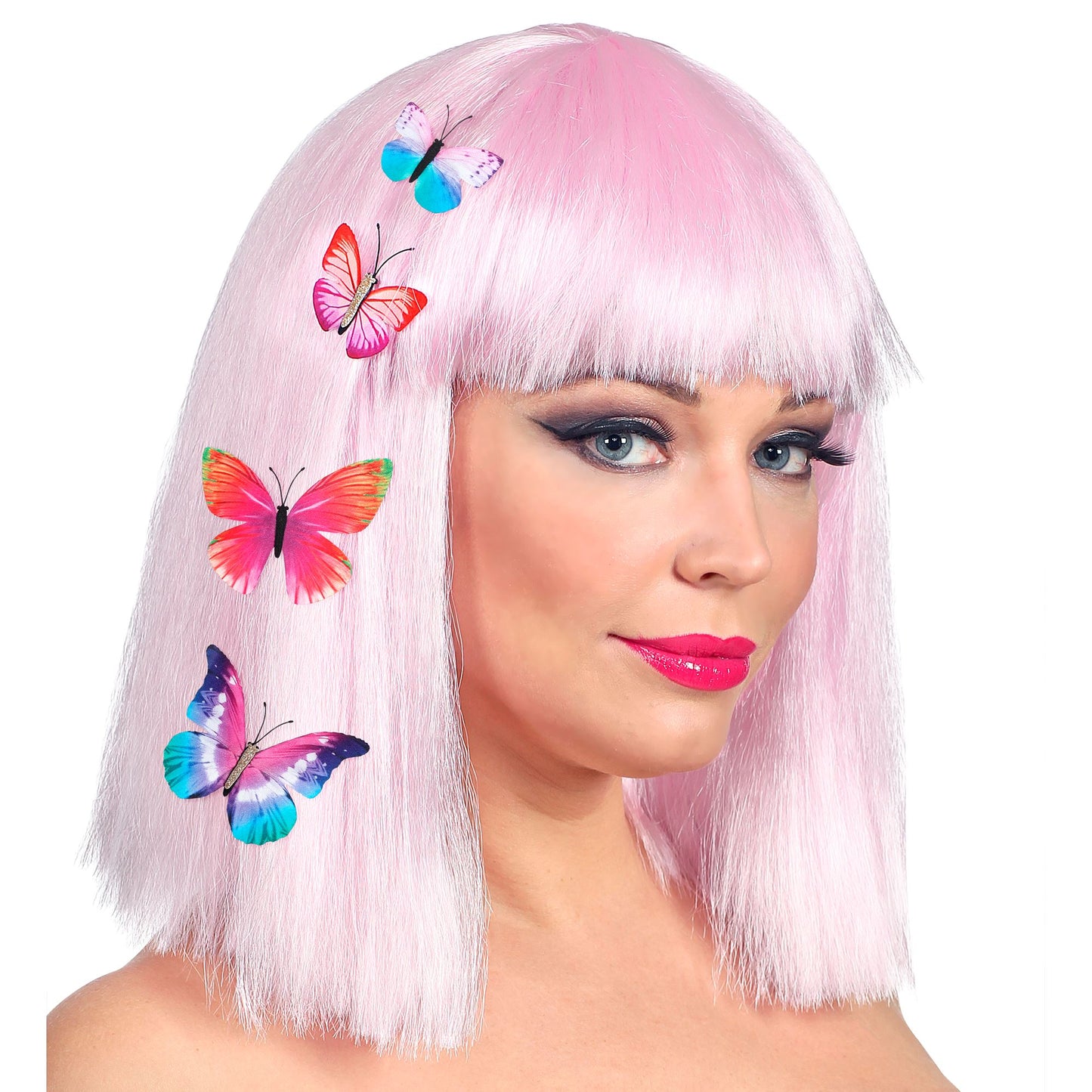 "SET VON 4 SCHMETTERLING HAARKLAMMERN" 4 Farben sortiert – Ansicht 5