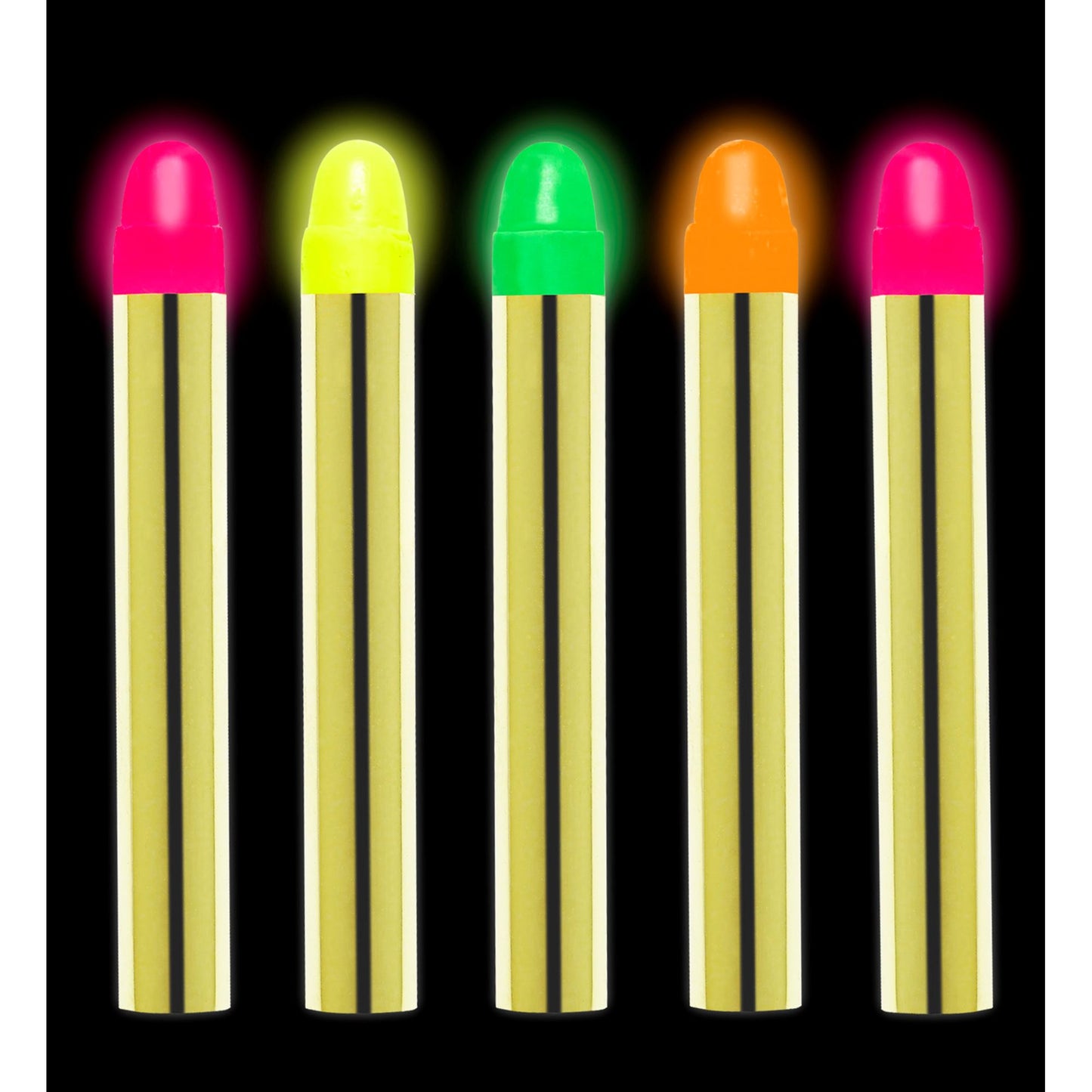 "Set von 5 NEON SCHMINKSTIFTEN" - 15 g – Detailansicht