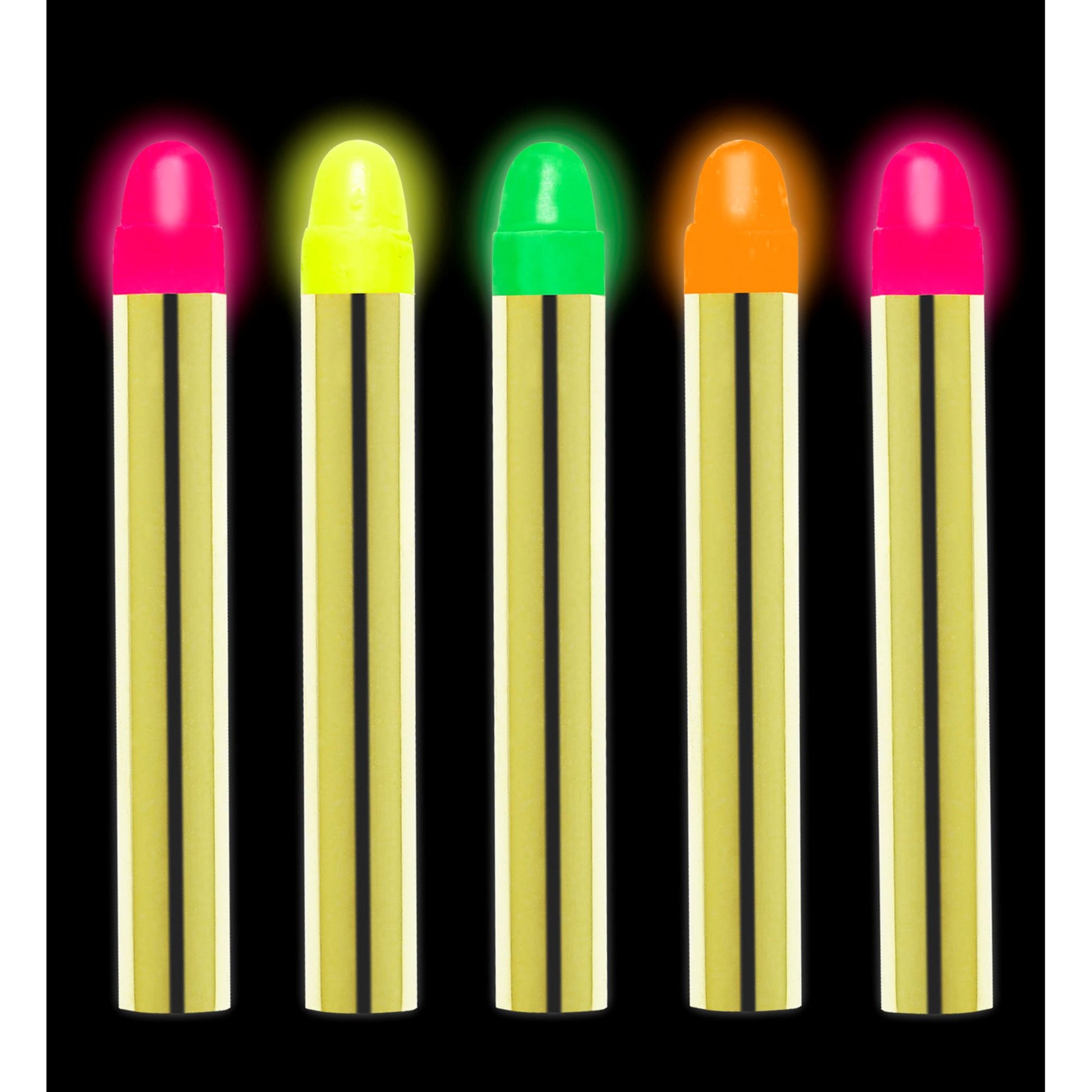 "Set von 5 NEON SCHMINKSTIFTEN" - 15 g – Detailansicht