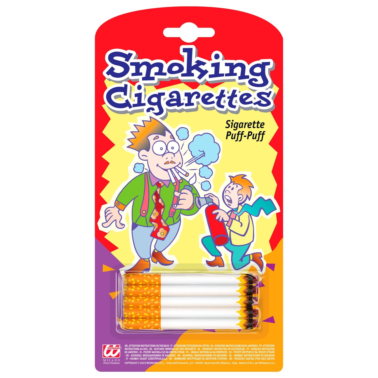 "Set von 5 PUFF-PUFF ZIGARETTEN" – Vorderansicht