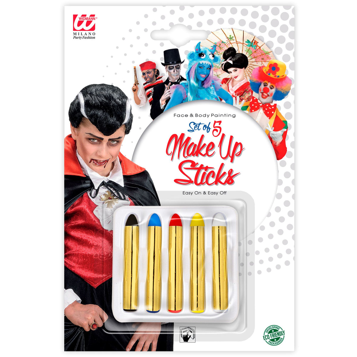 "Set von 5 SCHMINKSTIFTEN" - 11 ml – Vorderansicht