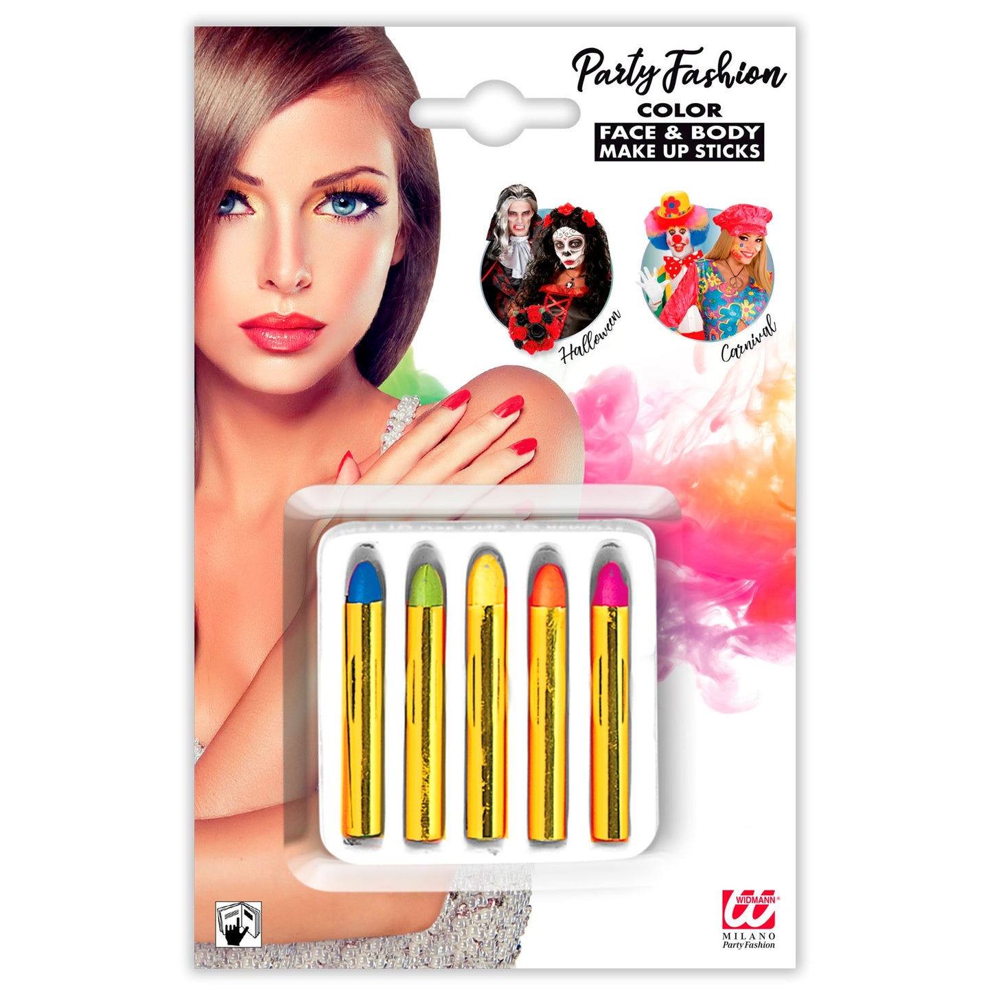 "Set von 5 SCHMINKSTIFTEN IN TRENDIGEN FARBEN" - 11 ml – Vorderansicht