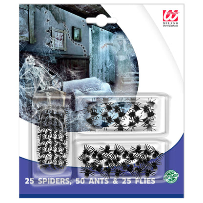 "Set von 50 AMEISEN, 25 SPINNEN UND 25 FLIEGEN" – Vorderansicht