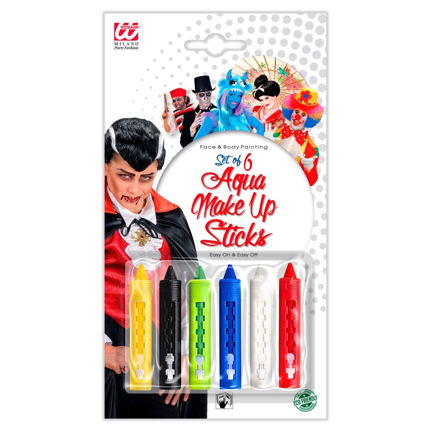 "Set von 6 AQUA SCHMINKSTIFTEN" - 18 ml – Vorderansicht