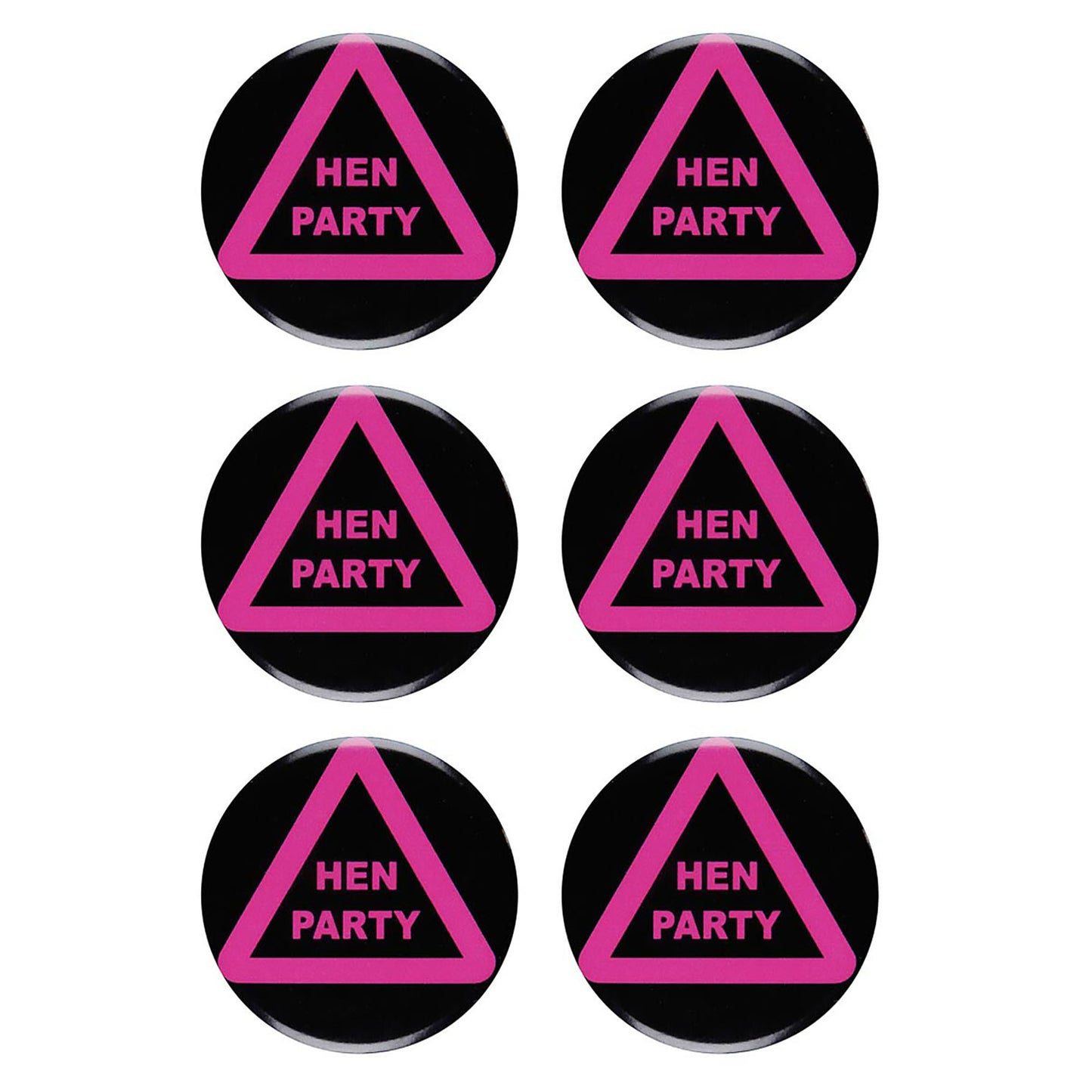"Set von 6 BROSCHE JUNGESELLEN PARTY" – Vorderansicht