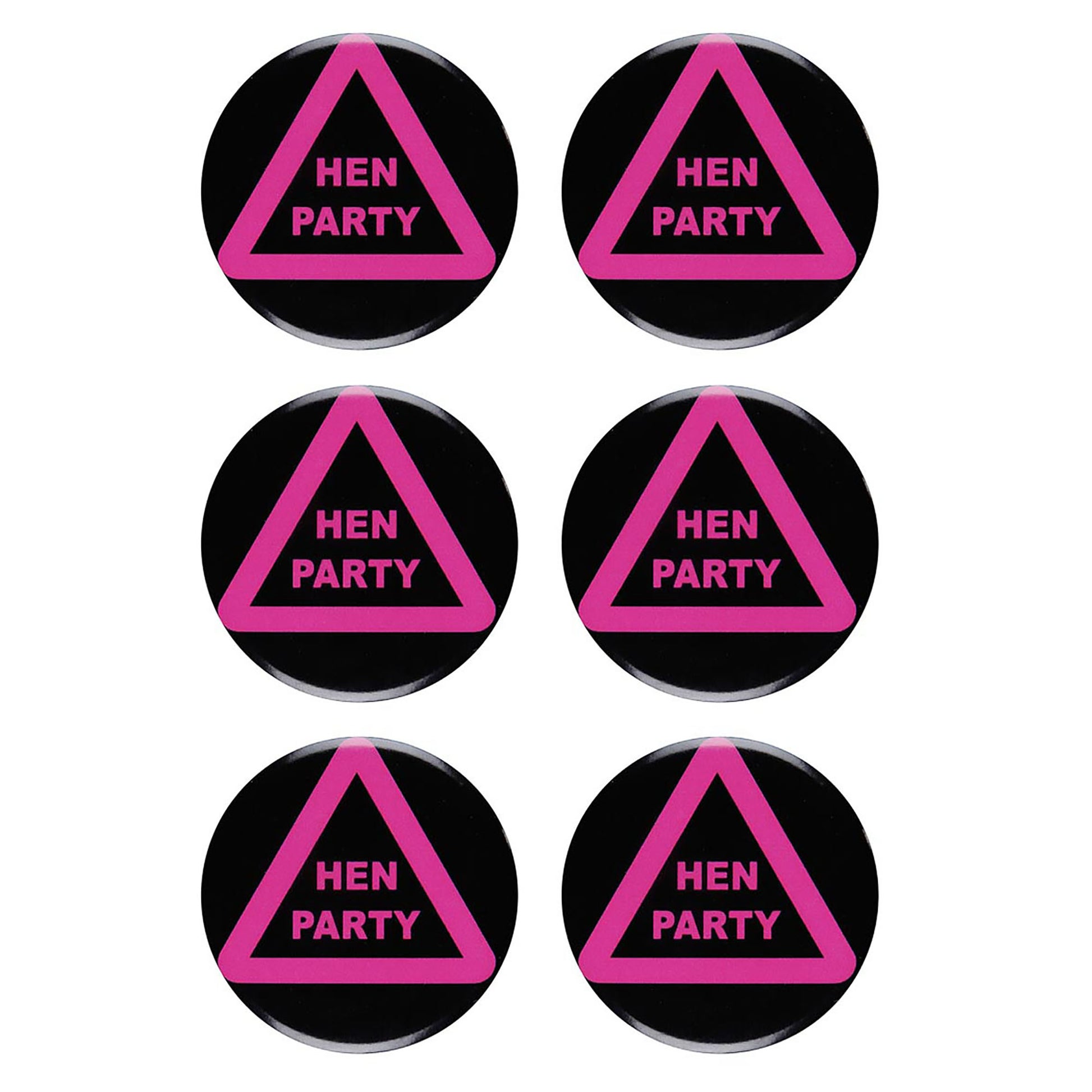 "Set von 6 BROSCHE JUNGESELLEN PARTY" – Vorderansicht