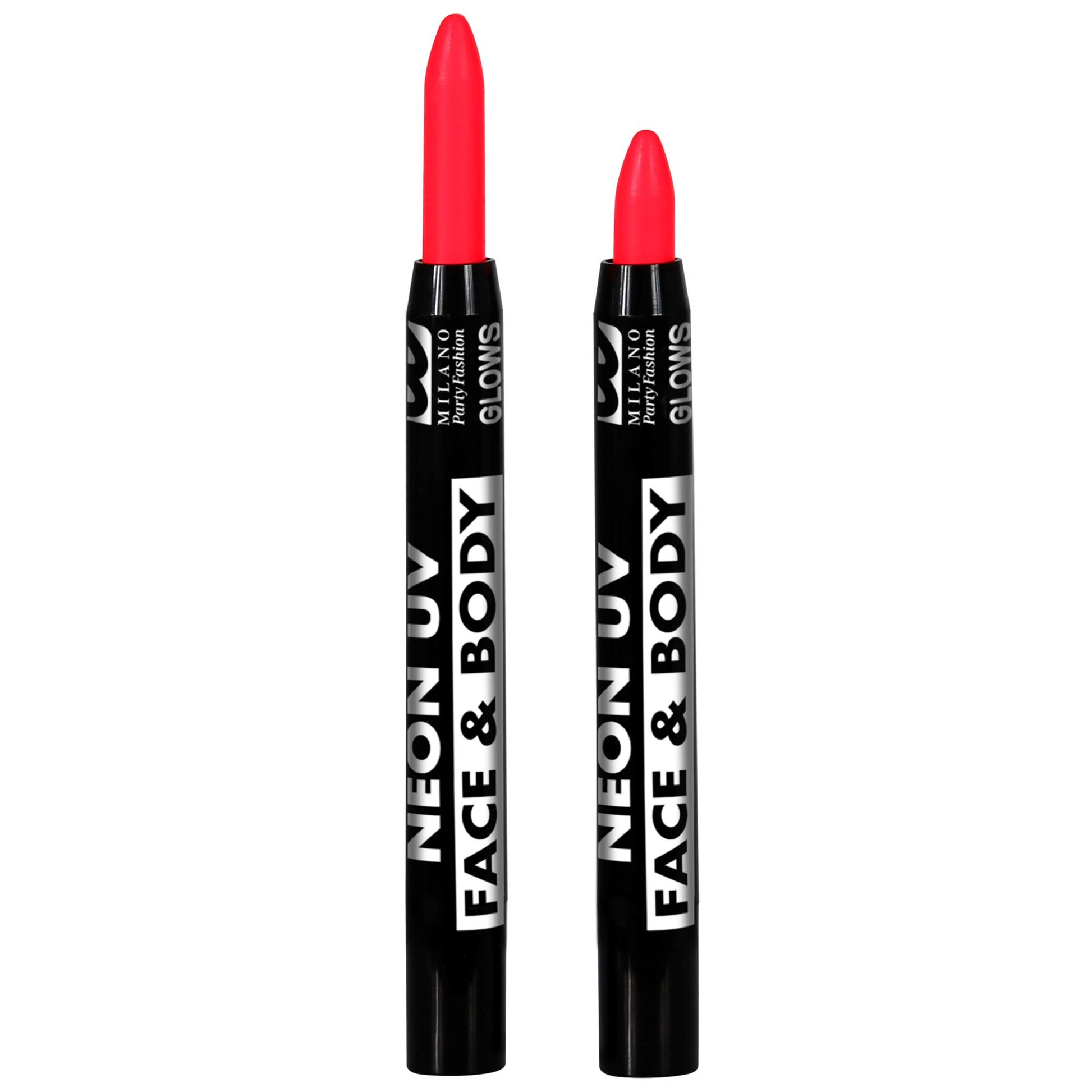 "SET VON 6 HERAUSDREHBAREN NEON SCHMINKSTIFTEN IN BOX" (2 x neon rosa, 1 gelb, 1 orange, 1 grün, 1 blau) – Ansicht 3