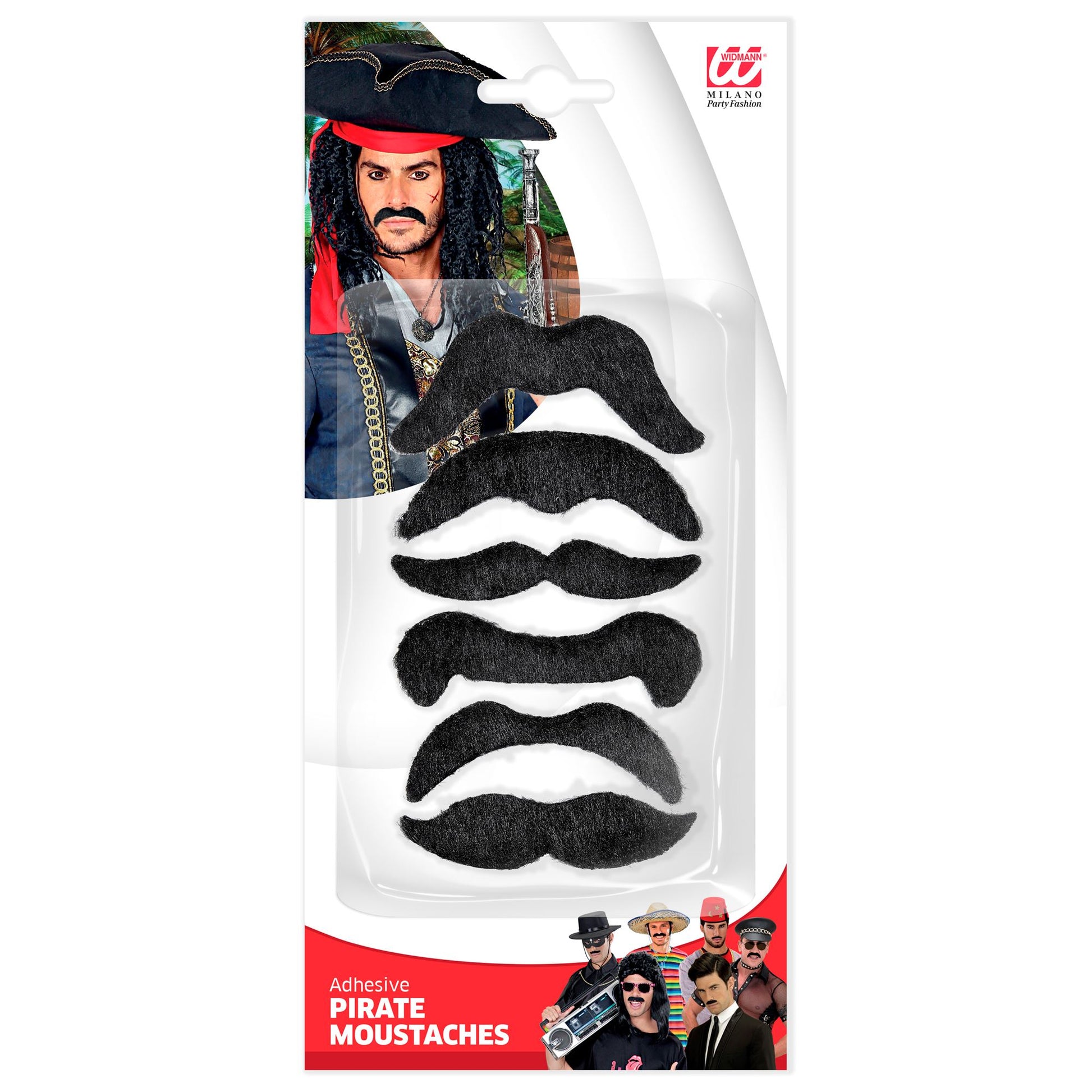 "Set von 6 PIRATENBÄRTE" – Detailansicht