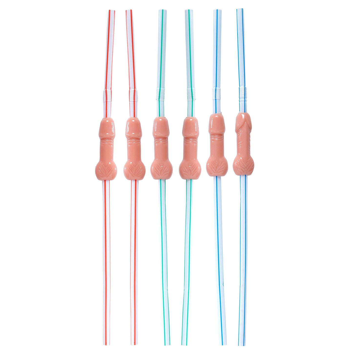 "Set von 6 STROHHALMEN MIT WILLY" – Vorderansicht