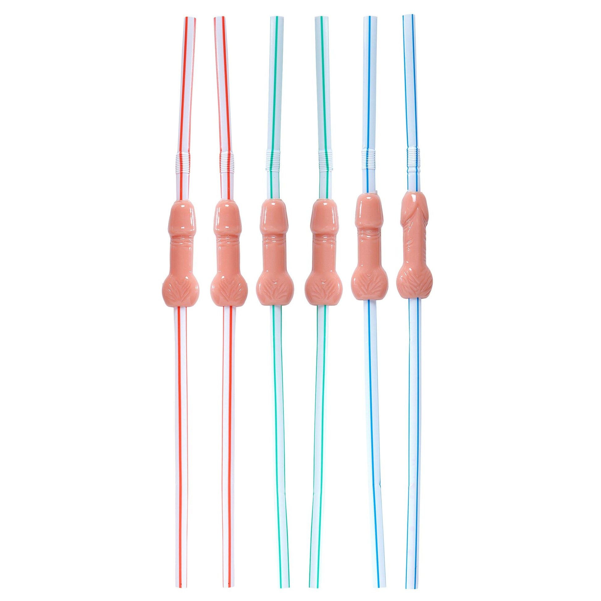 "Set von 6 STROHHALMEN MIT WILLY" – Vorderansicht
