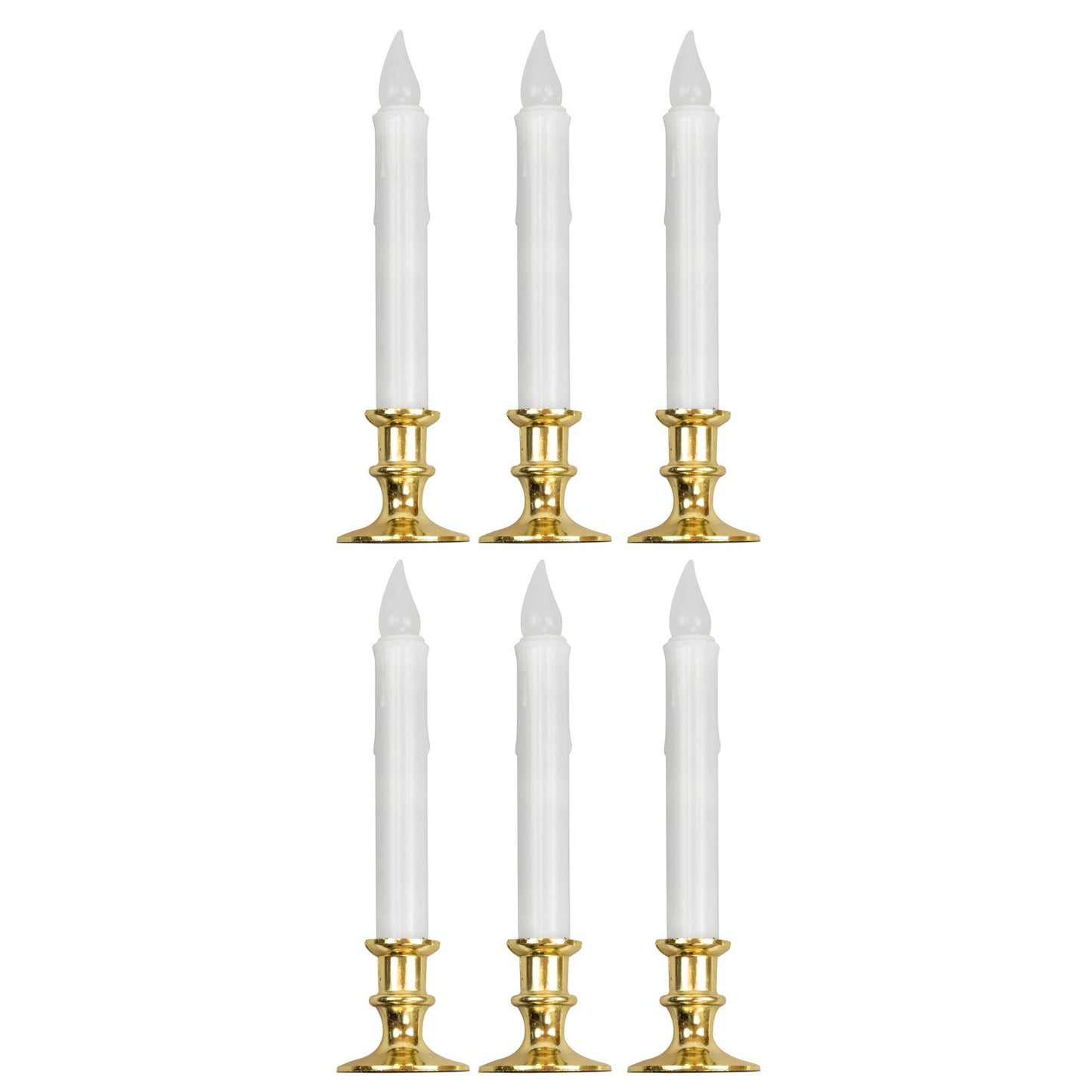 "SET VON 6 WEIßEN FLACKERNDEN LED KERZEN MIT TIMER" 23 cm – Ansicht 3