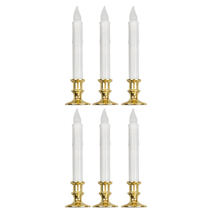"SET VON 6 WEIßEN FLACKERNDEN LED KERZEN MIT TIMER" 23 cm – Ansicht 3