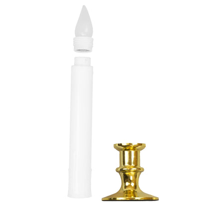 "SET VON 6 WEIßEN FLACKERNDEN LED KERZEN MIT TIMER" 23 cm – Ansicht 4