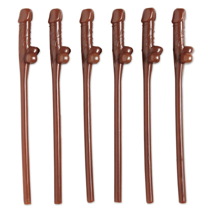 "Set von 6 WILLY AFRO STROHHALMEN" – Vorderansicht