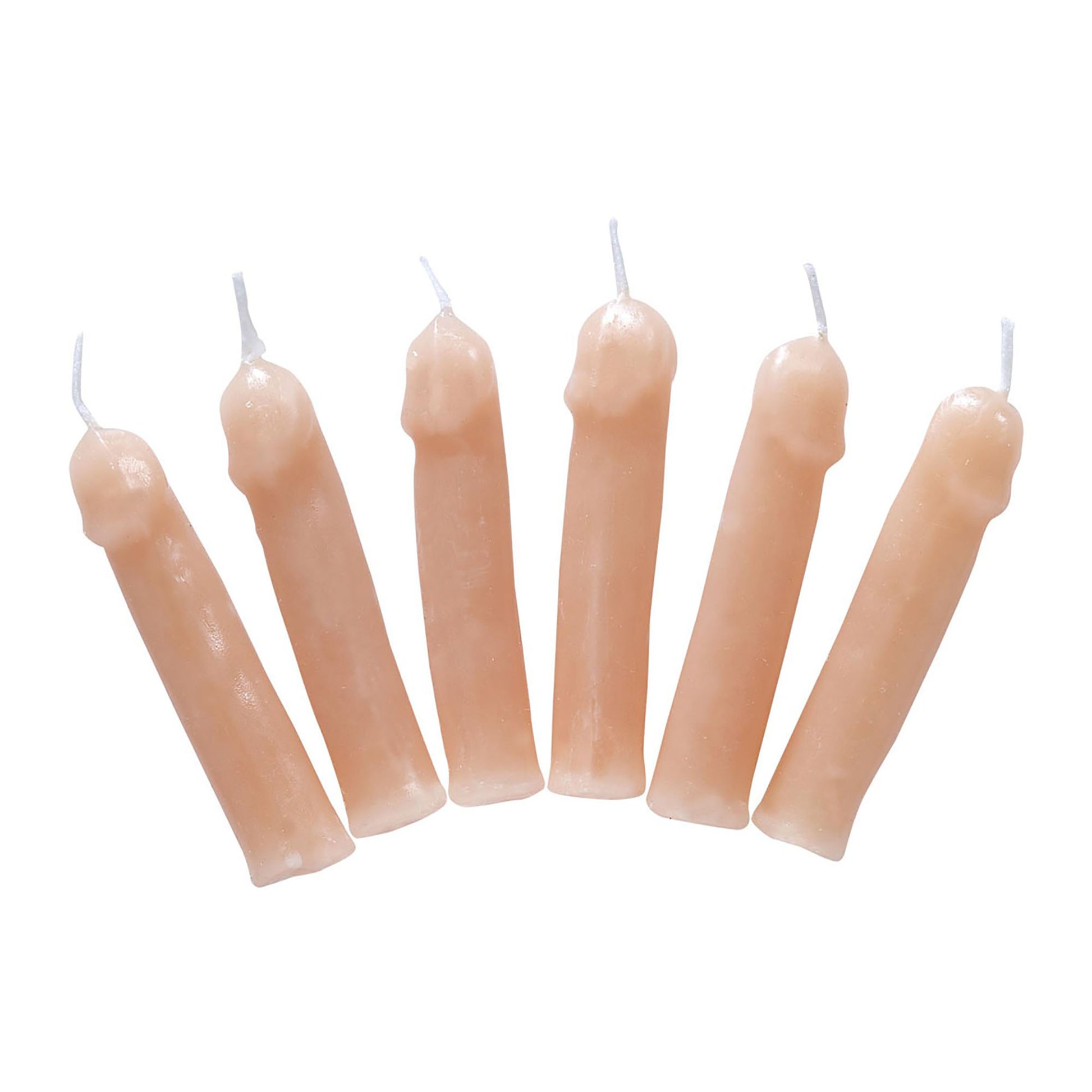"Set von 6 WILLY PARTY KERZEN" – Vorderansicht