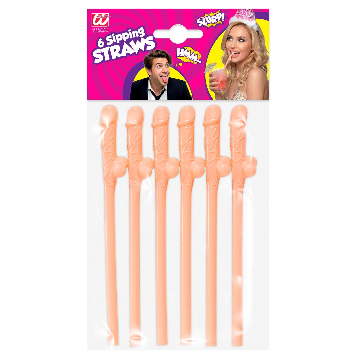 "Set von 6 WILLY STROHHALMEN" – Detailansicht