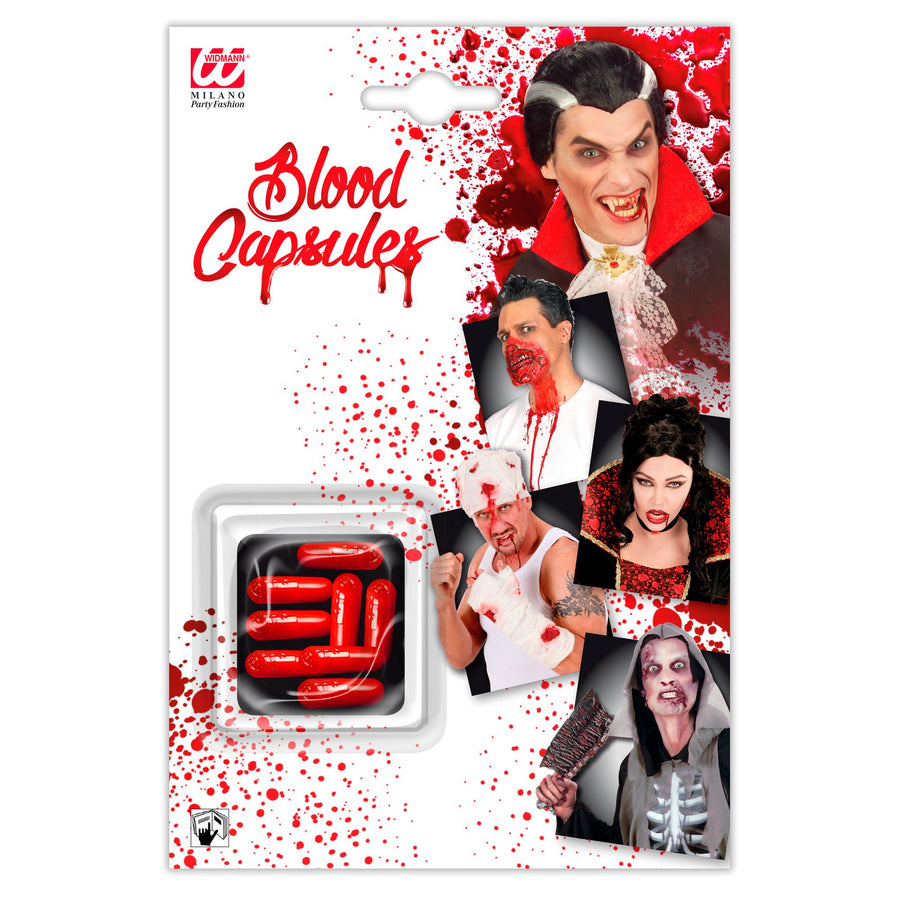 "Set von 8 BLUT-KAPSELN" (Film-Effekt) – Vorderansicht