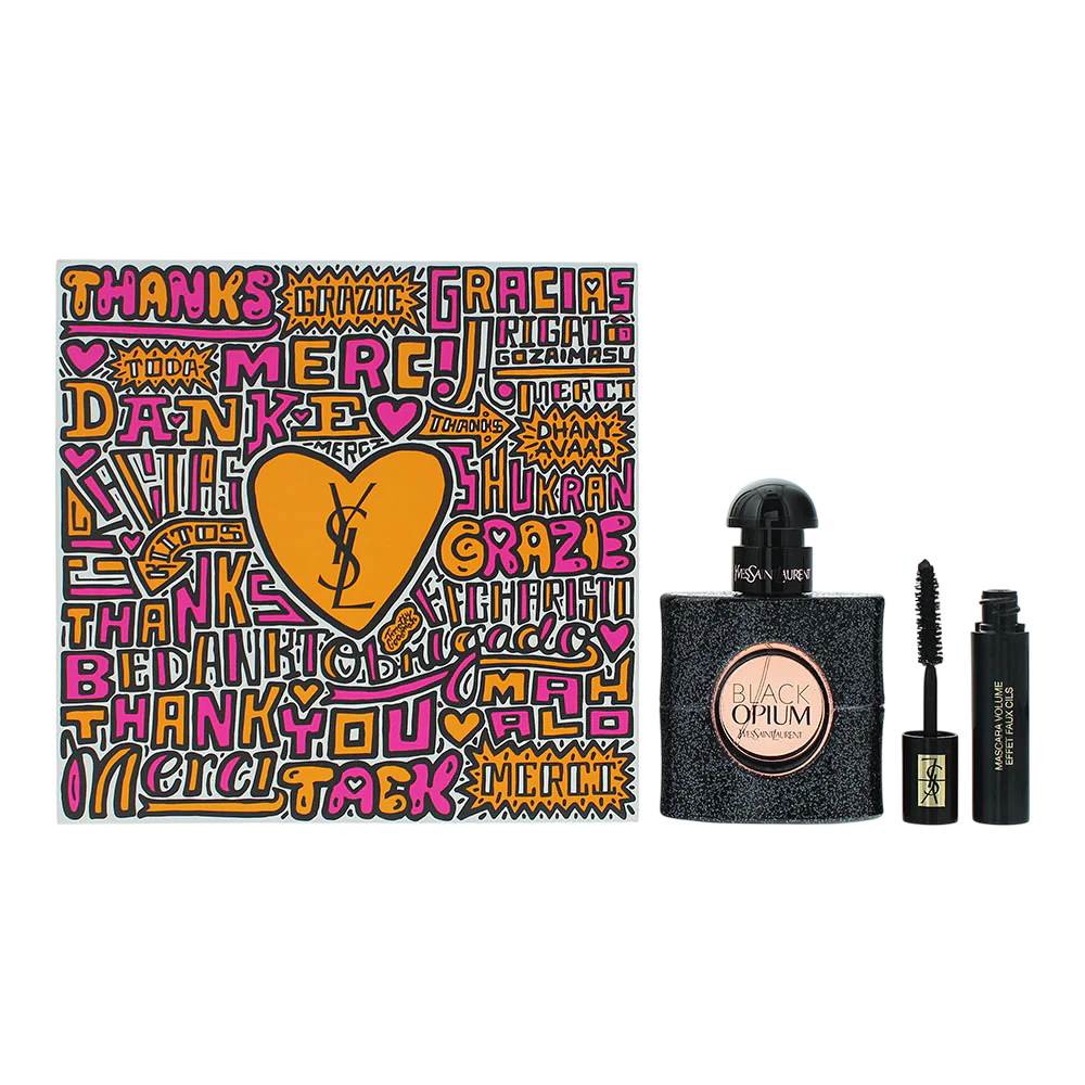 Set Yves Saint Laurent: Black Opium, Eau De Parfum, For Women, 50 ml + Volume Effet Faux Cils, Mascara, Black, 2 ml *Miniature