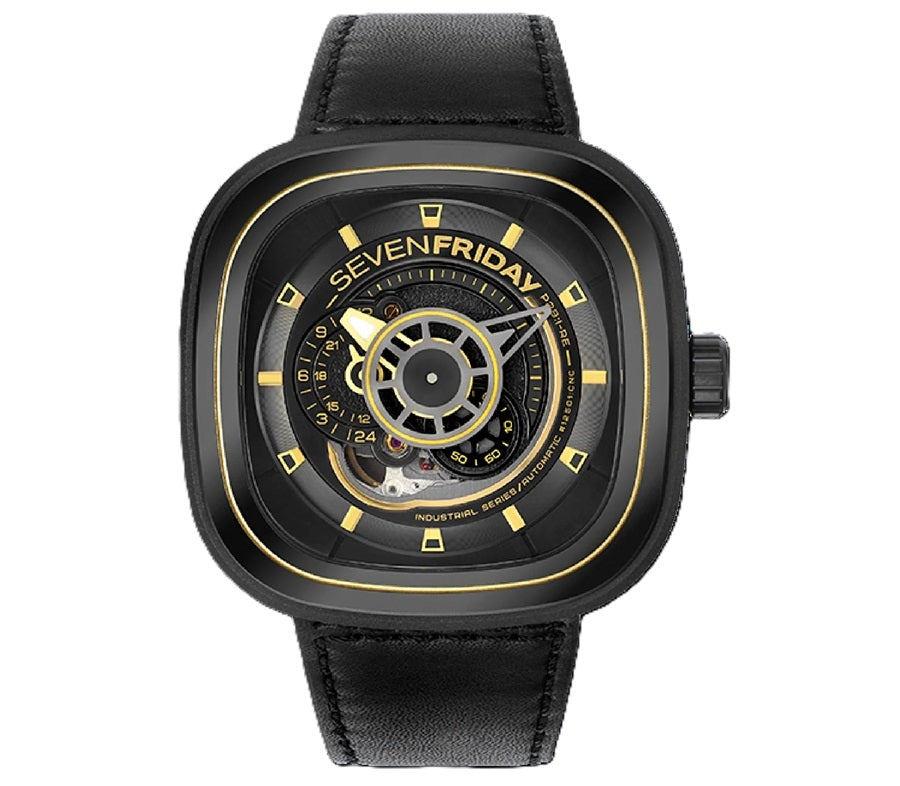 SEVENFRIDAY WATCHES Mod. SF-P2B/02 SF-P2B_02 Power Reserve - Armbanduhr 47 mm Schwarz