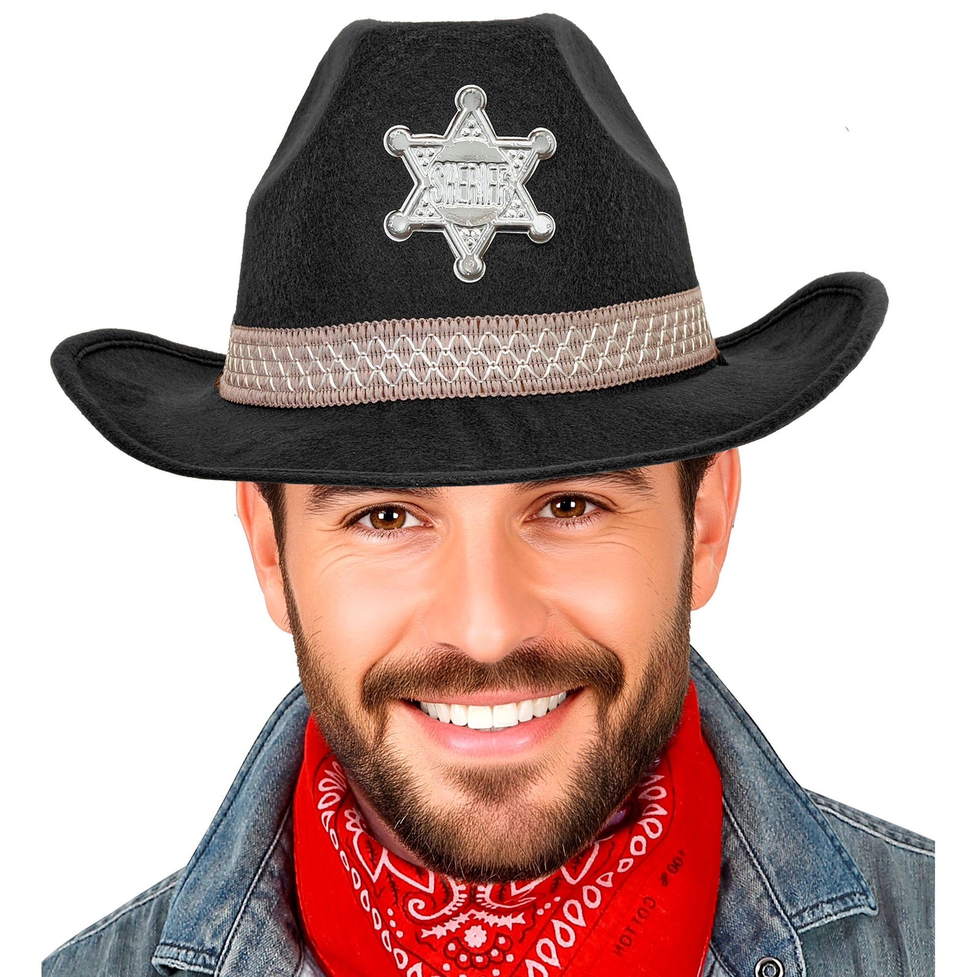 "SHERIFF HUT" schwarz - aus Filz – Ansicht 4