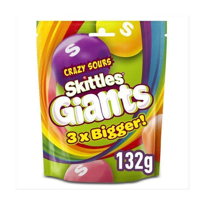 Skittles Giants Vegan Chewy Crazy Sour Fruchtgummi 132 g