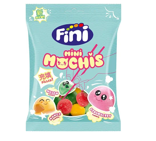 Fini Mini Mochis 90 g Fruchtgummi mit flüssigem Kern und Joghurtnote