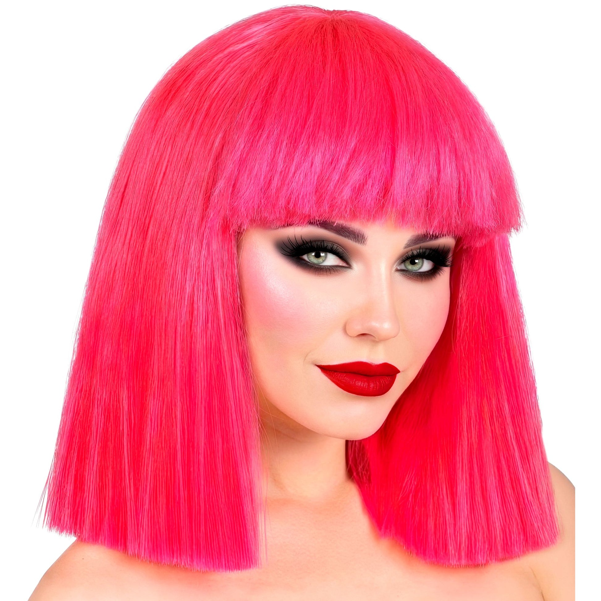 "SHOWGIRL PERÜCKE" pink in Box – Vorderansicht