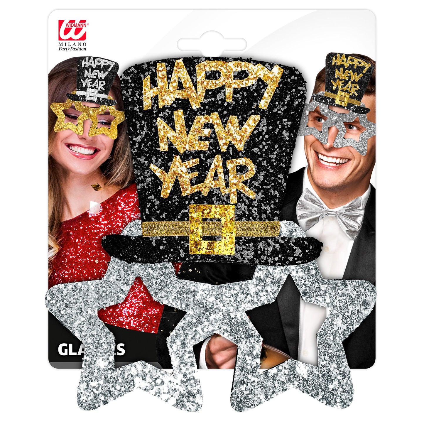 "SILBERNE BRILLE HAPPY NEW YEAR" – Detailansicht