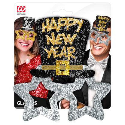 "SILBERNE BRILLE HAPPY NEW YEAR" – Detailansicht