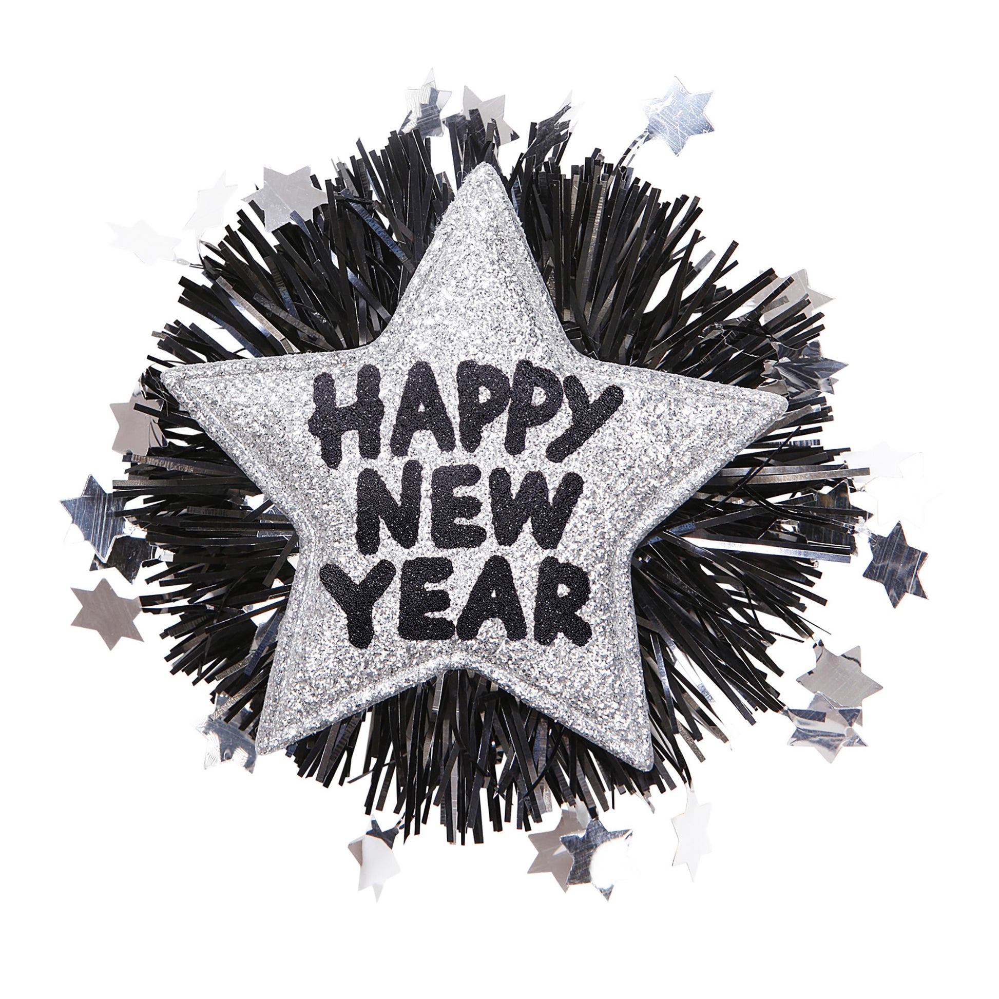 "SILBERNE BROSCHE HAPPY NEW YEAR" – Vorderansicht