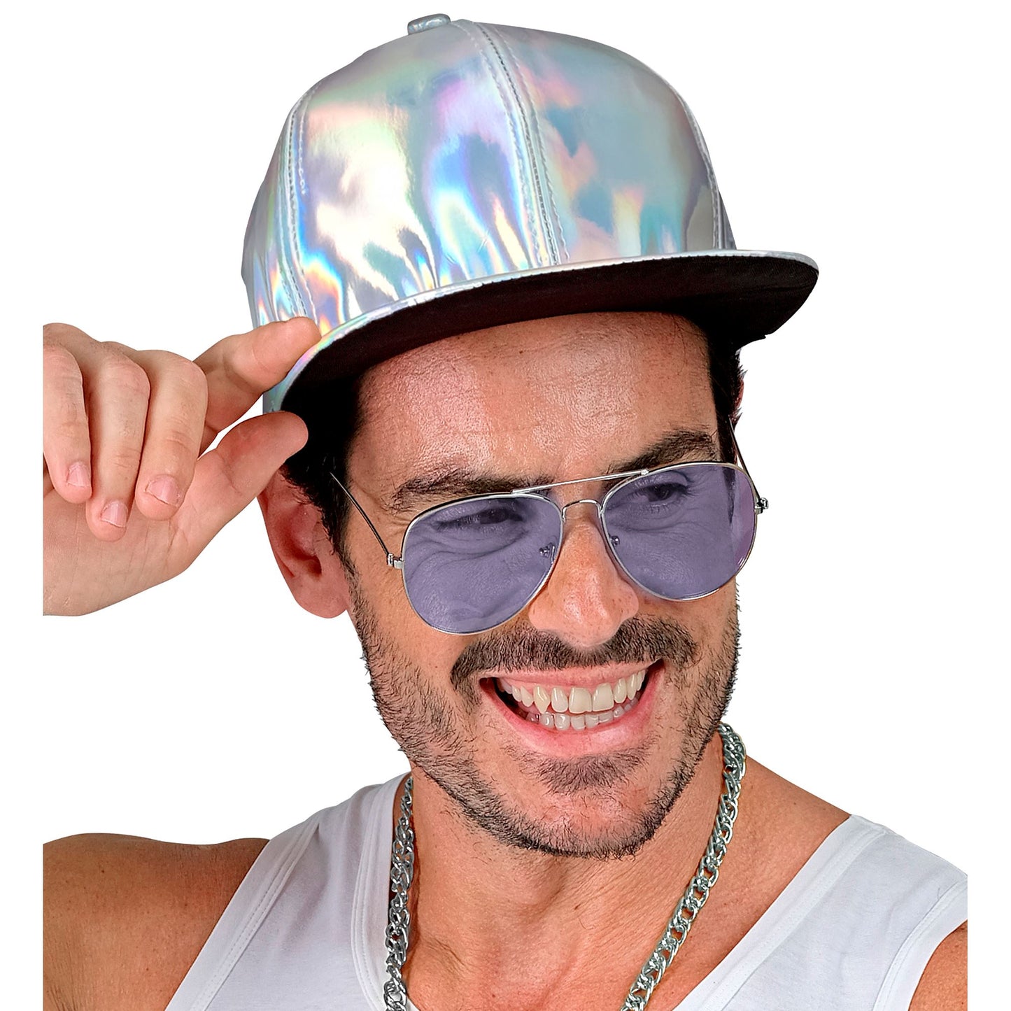 "SILBERNE HOLOGRAFISCHE BASECAP" – Ansicht 4