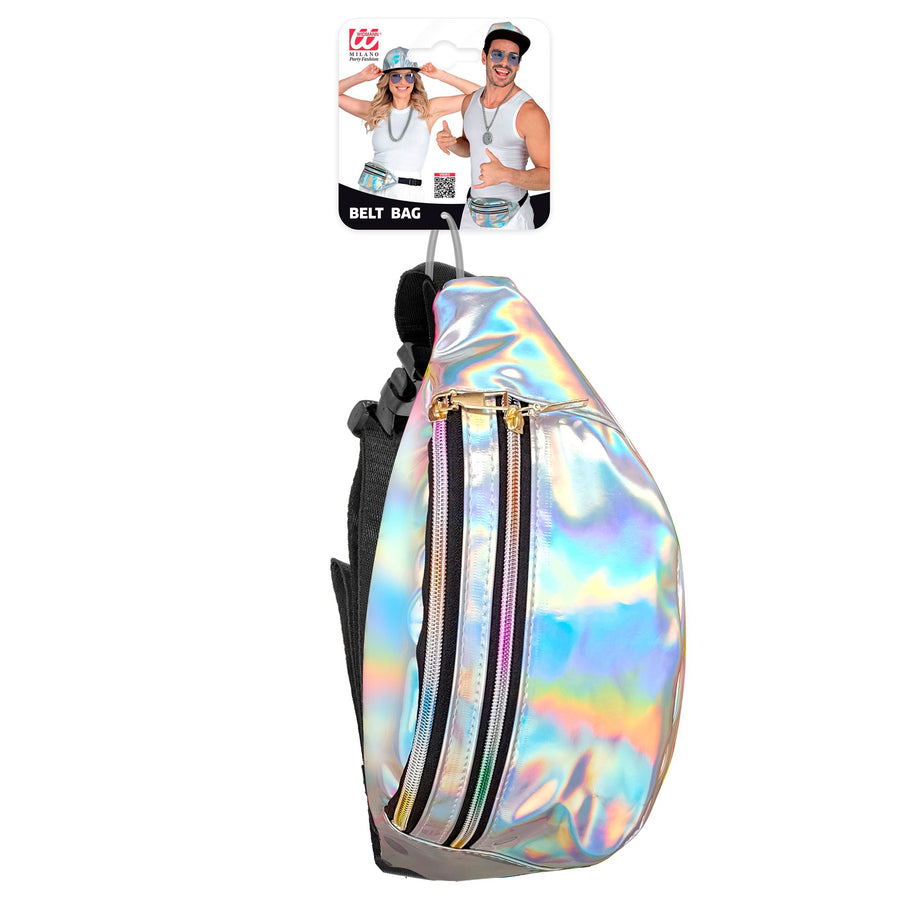 "SILBERNE HOLOGRAFISCHE GÜRTELTASCHE" – Detailansicht