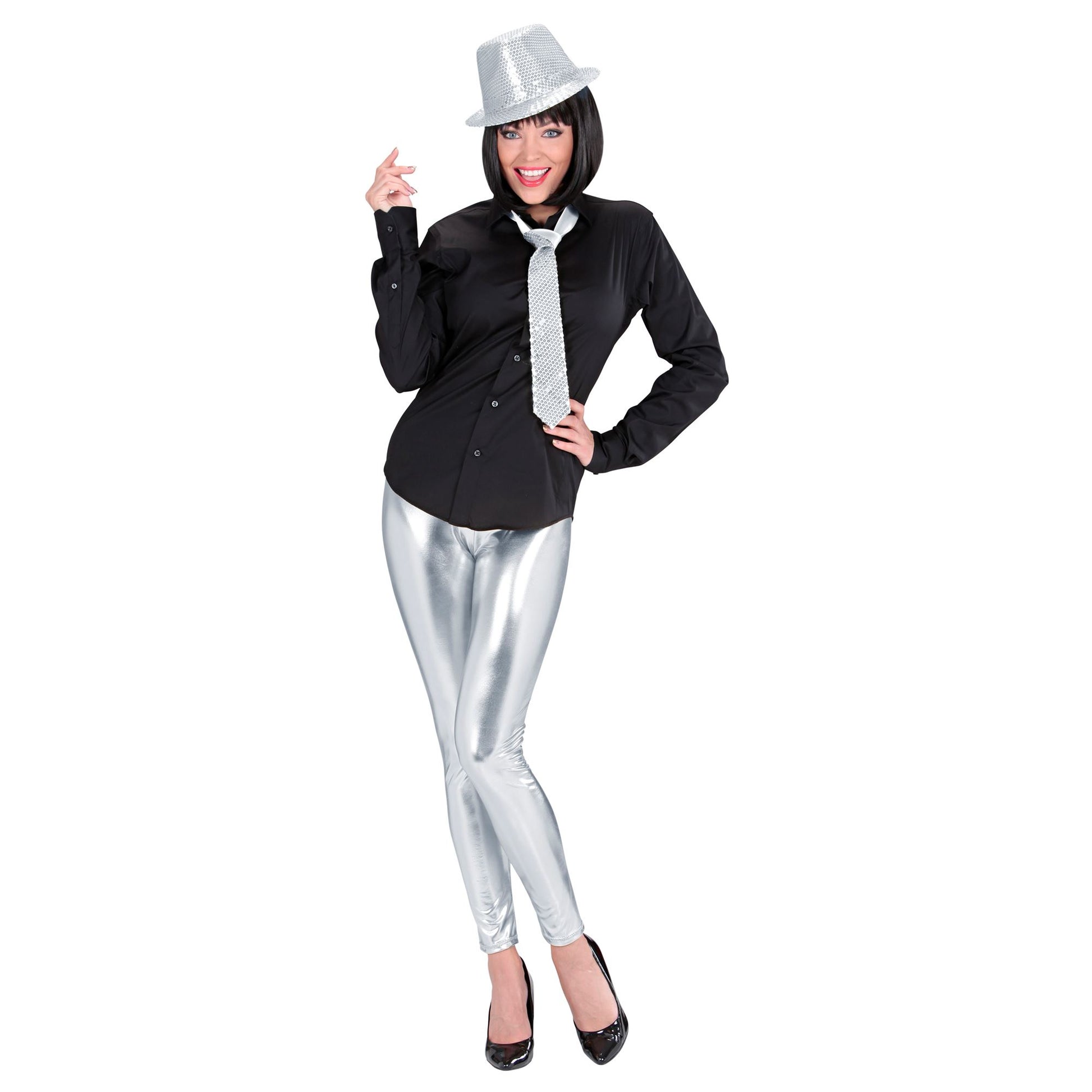"SILBERNE METALLIC LEGGINGS" – Ansicht 4