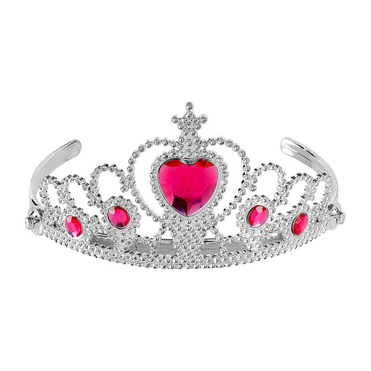 "SILBERNE TIARA MIT PINKEN EDELSTEINEN" – Vorderansicht