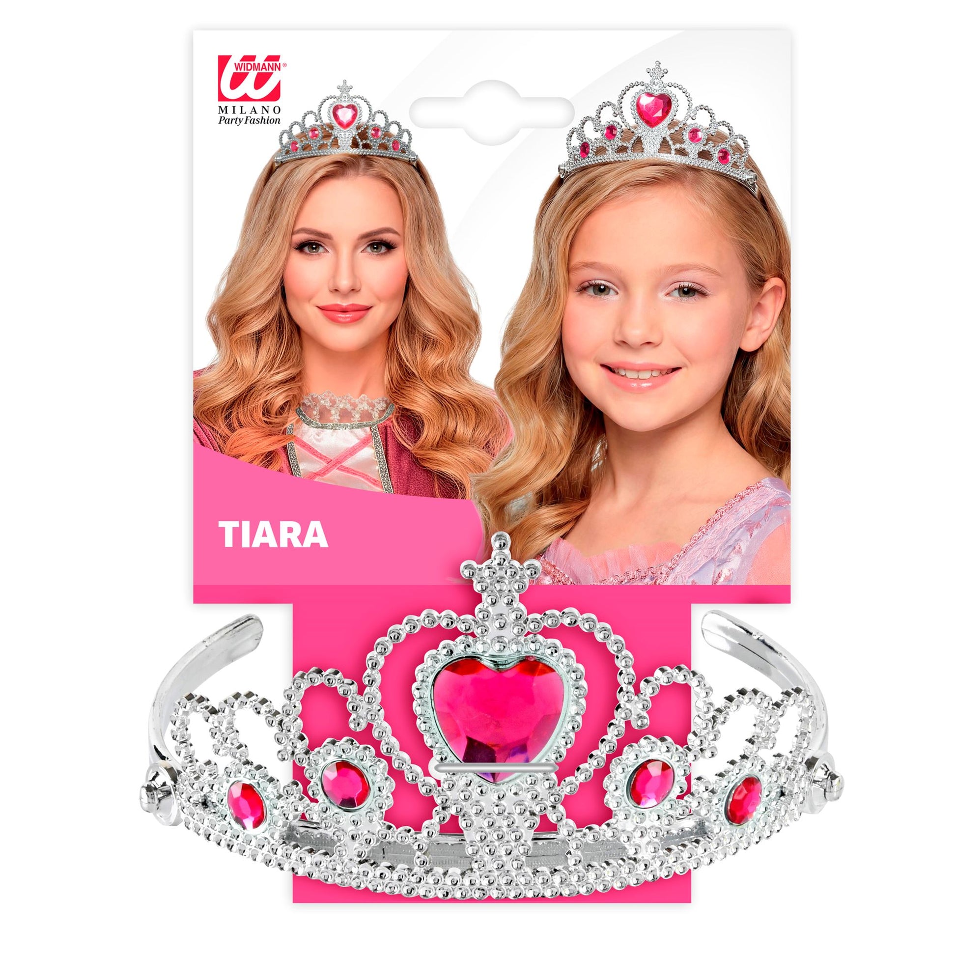 "SILBERNE TIARA MIT PINKEN EDELSTEINEN" – Detailansicht