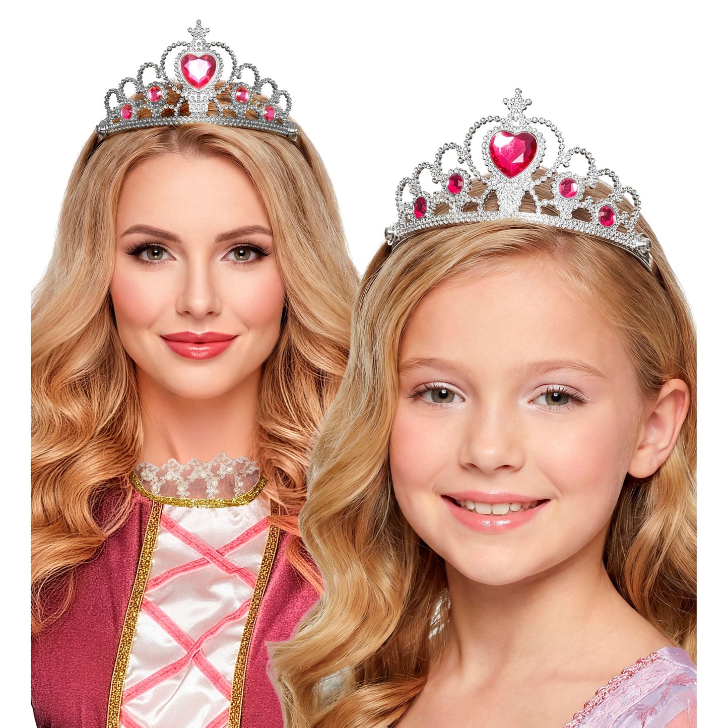 "SILBERNE TIARA MIT PINKEN EDELSTEINEN" – Ansicht 3