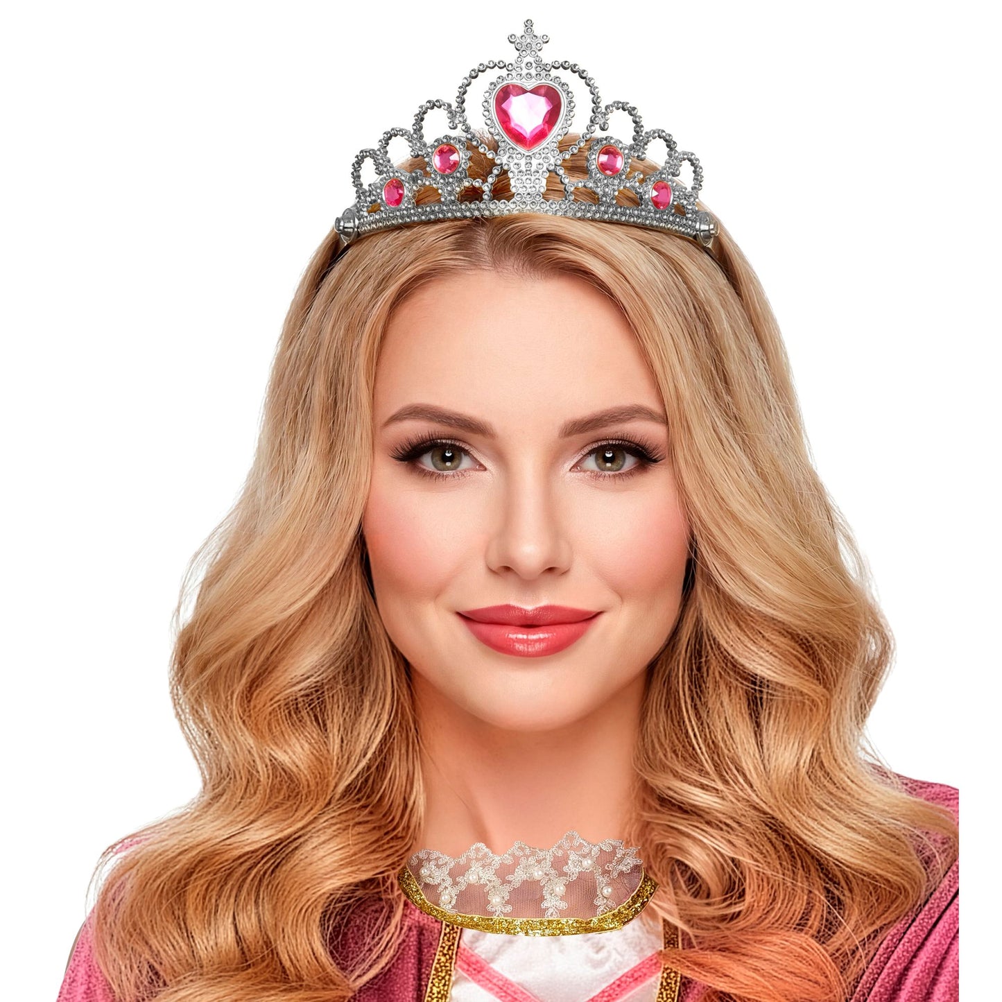 "SILBERNE TIARA MIT PINKEN EDELSTEINEN" – Ansicht 5