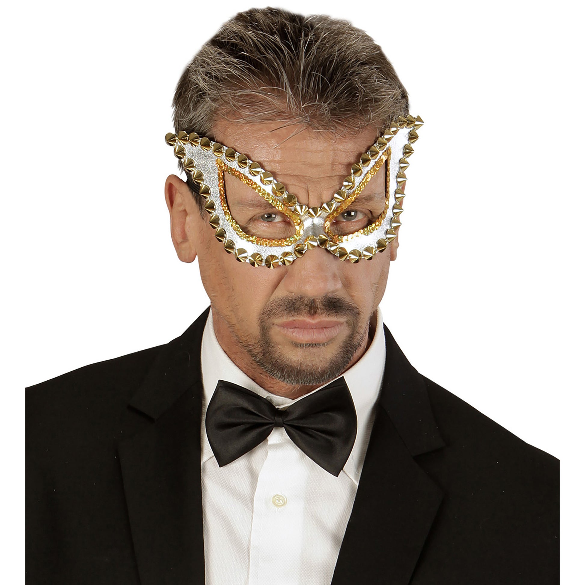 " SILBERNE UNISEX S&M KATZENAUGENMASKE" – Ansicht 5