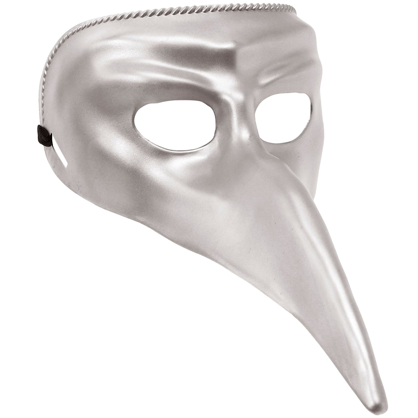 "SILBERNE VENETIANISCHE MASKE" aus Plastik – Vorderansicht