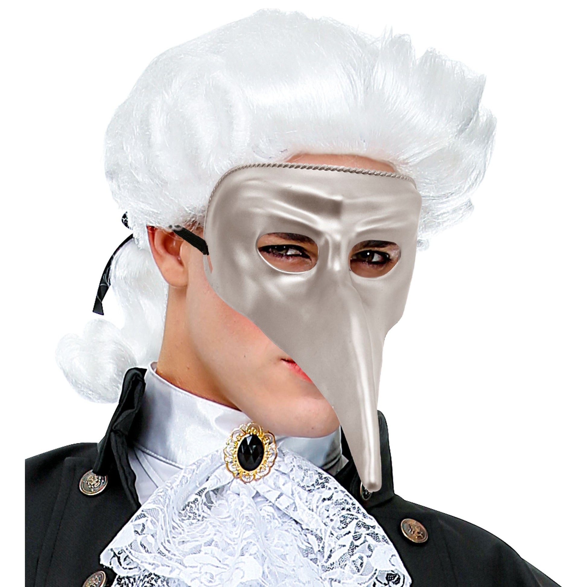 "SILBERNE VENETIANISCHE MASKE" aus Plastik – Ansicht 3