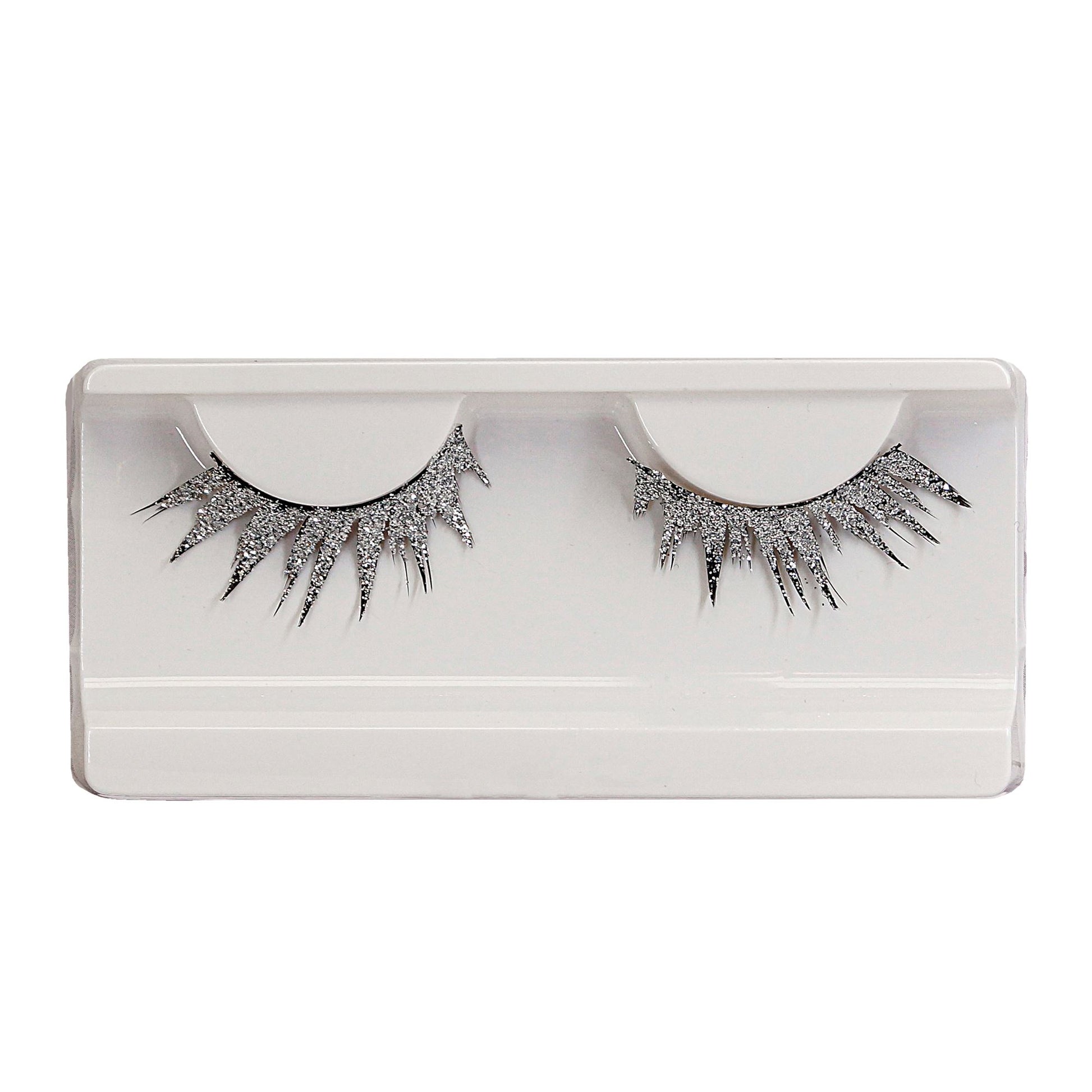 "SILBERNE WIMPERN" in Box mit Kleber in Glasflasche – Detailansicht