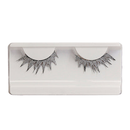 "SILBERNE WIMPERN" in Box mit Kleber in Glasflasche – Detailansicht