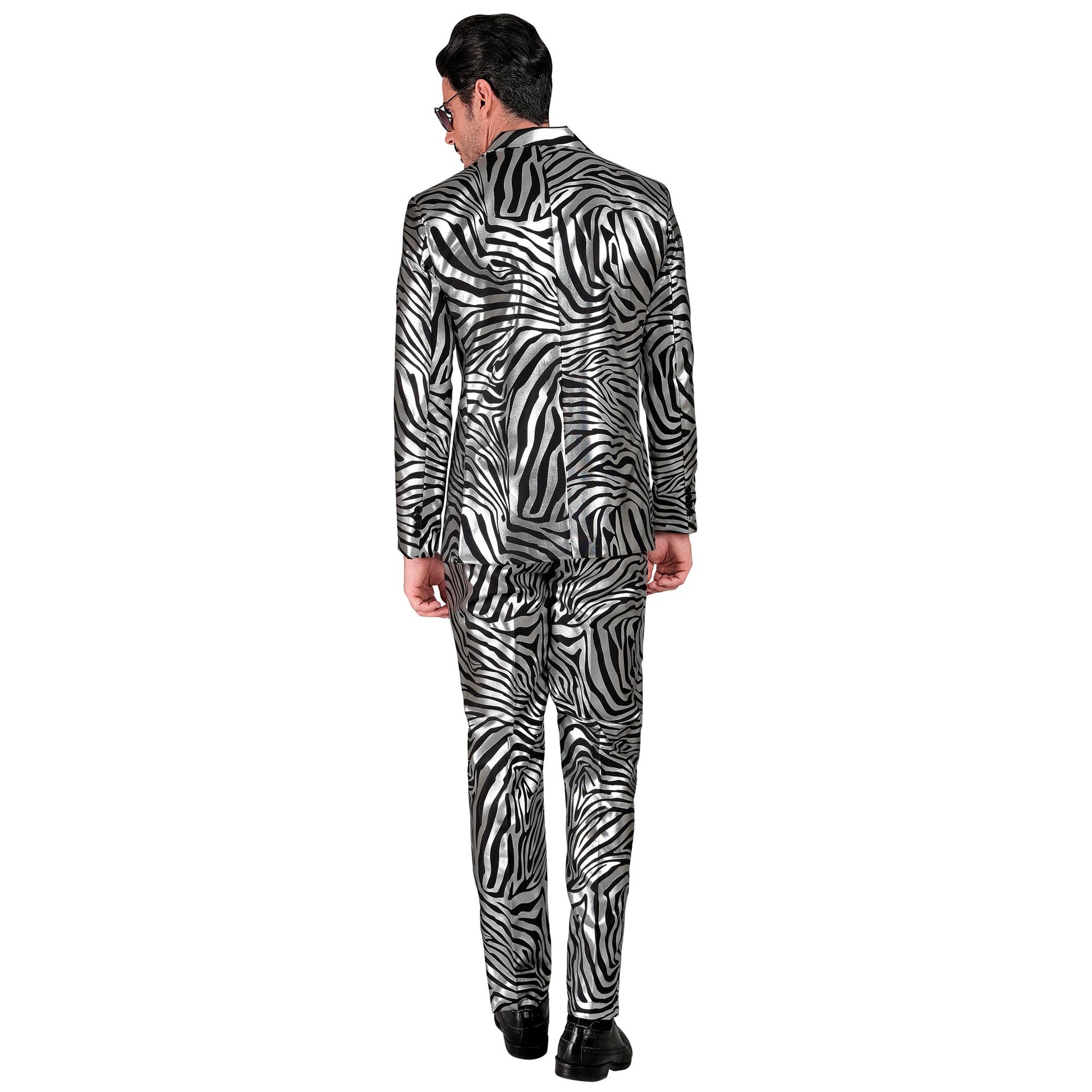 "SILBERNER ANIMAL PRINT PARTY FASHION ANZUG" (Jackett, Hose) – Ansicht 4