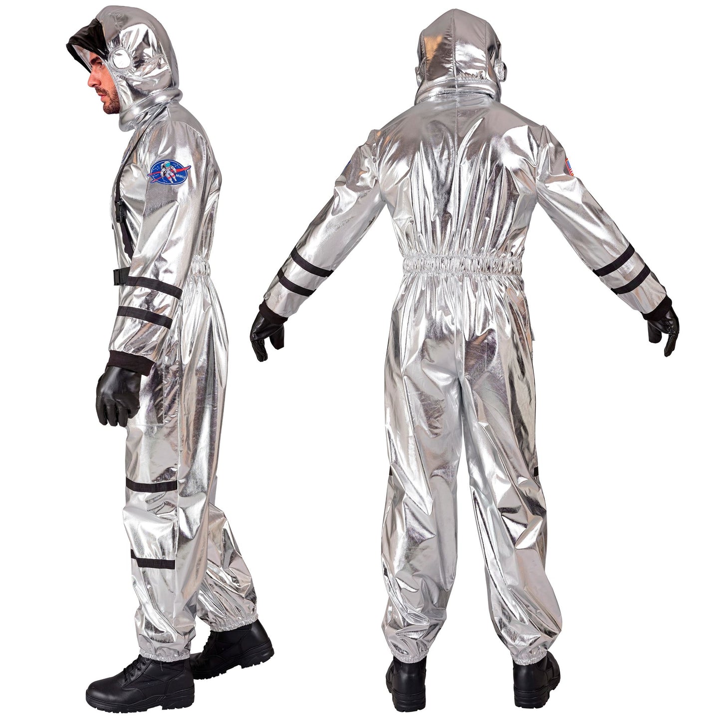 "SILBERNER ASTRONAUT" (Overall, Helm) – Ansicht 3