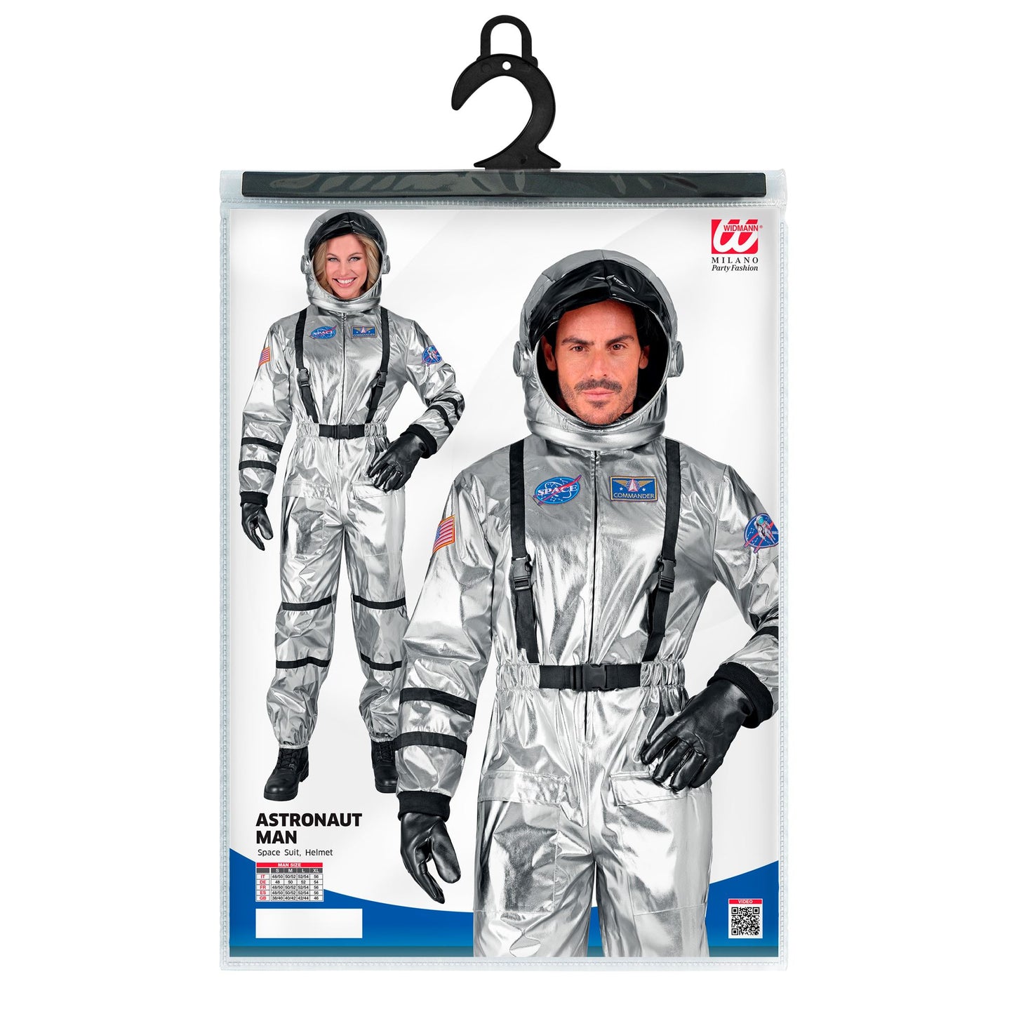 "SILBERNER ASTRONAUT" (Overall, Helm) – Ansicht 4