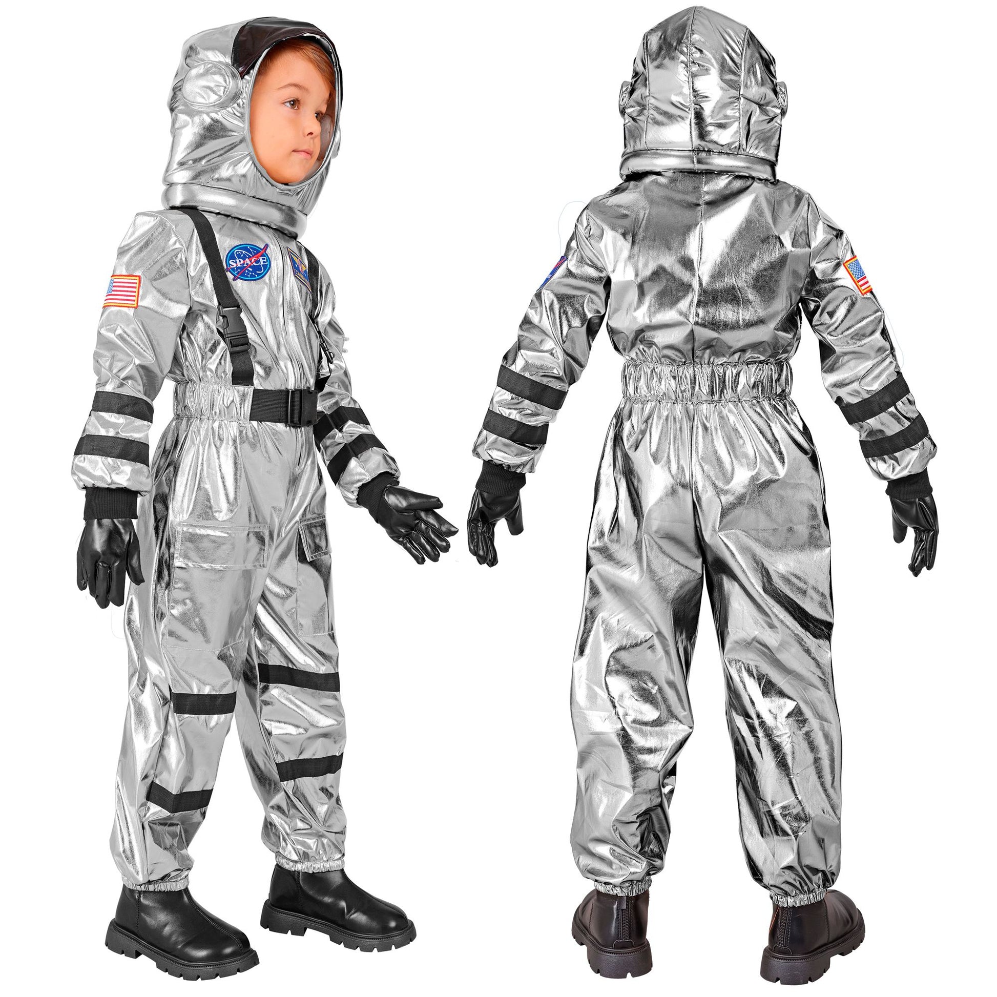 "SILBERNER ASTRONAUT" (Overall, Helm) – Ansicht 4