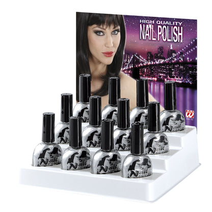 "SILBERNER NAGELLACK" Display Box-7 ml – Vorderansicht